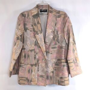 Sag Harbor Multicolor Blazer with Coordinating Beige Shell Size 6P